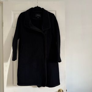 ARITZIA BABATON Black Wool Blend Asymmetrical Coat